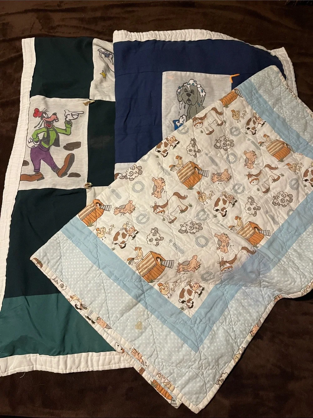 Muliple Disney & Animal Quilt Baby Blanket
